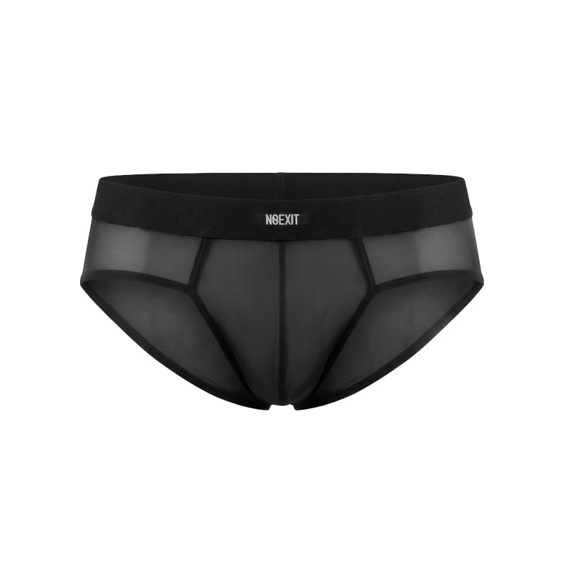 Men's Sheer Vintage Briefs  | Precision Contour Fit  | NOEXIT - Smoky Black