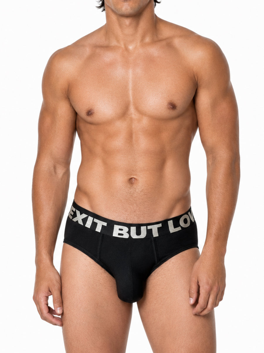 Men's Cotton Classic Briefs | Everyday Comfort | NOEXIT - Black