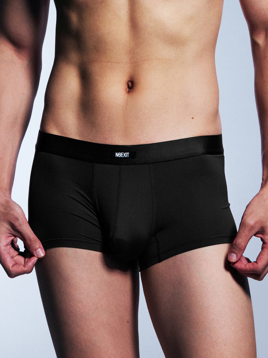 Men's AirTemp Classic Trunk | Short Boxer Contoured Fit | NOEXIT - Black